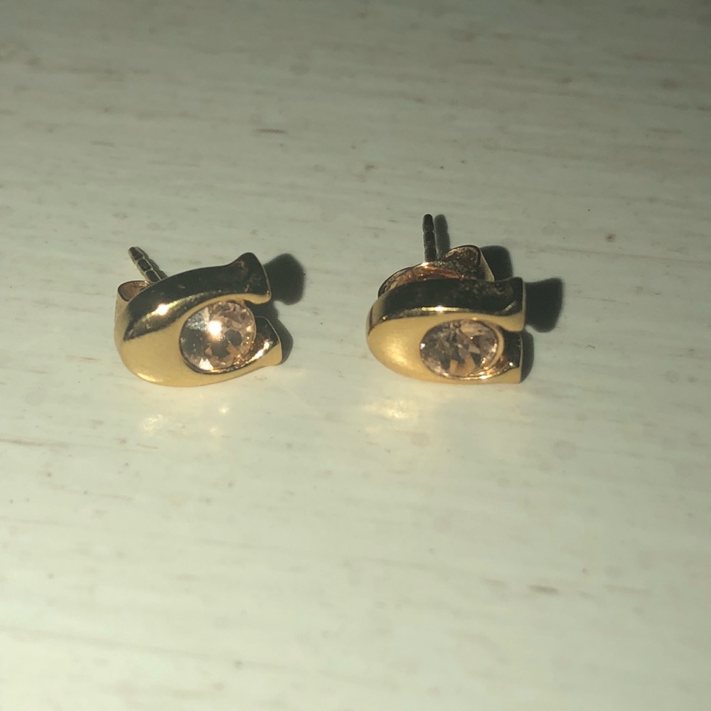 Coach “C “ earrings ~ authentic~